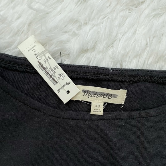 New Madewell Boatneck Tee Shirt Black XS - Picture 7 of 7
